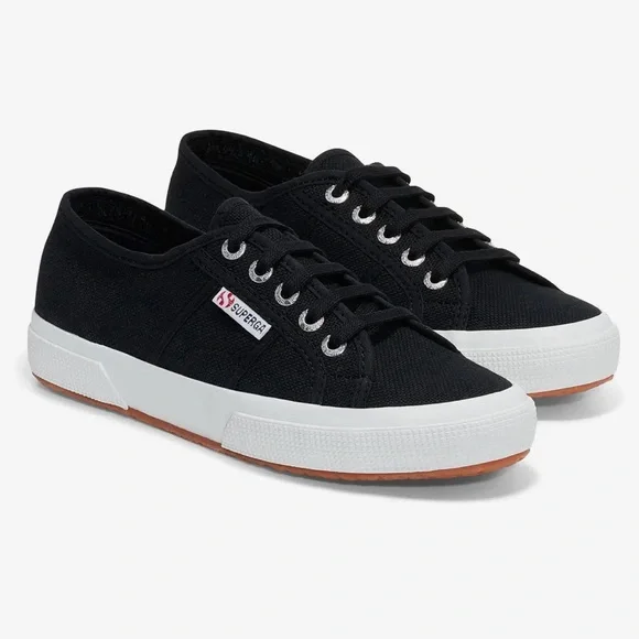 Superga Black 2750 COTU Classic Sneakers in Womens 8.5 Canvas Shoes - Picture 9 of 9